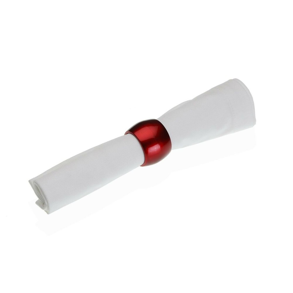Napkin ring Versa Red polypropylene 4,7 x 3,2 x 4,7 cm 4 Pieces