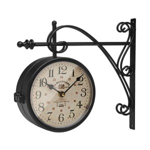 Horloge Murale Versa Beaujolais Métal 8 x 27 x 31,5 cm