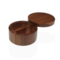 Salzstreuer mit Deckel Versa Bambus Akazienholz 11,7 x 6,8 x 11,7 cm