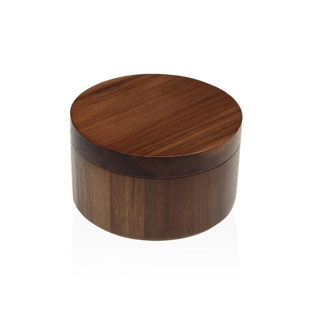 Salzstreuer mit Deckel Versa Bambus Akazienholz 11,7 x 6,8 x 11,7 cm