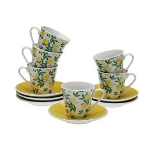Kaffeservice Versa Porzellan Zitronengelb