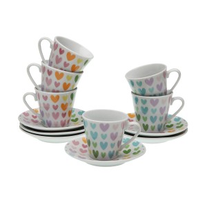 Coffee Set Versa Porcelain Hearts