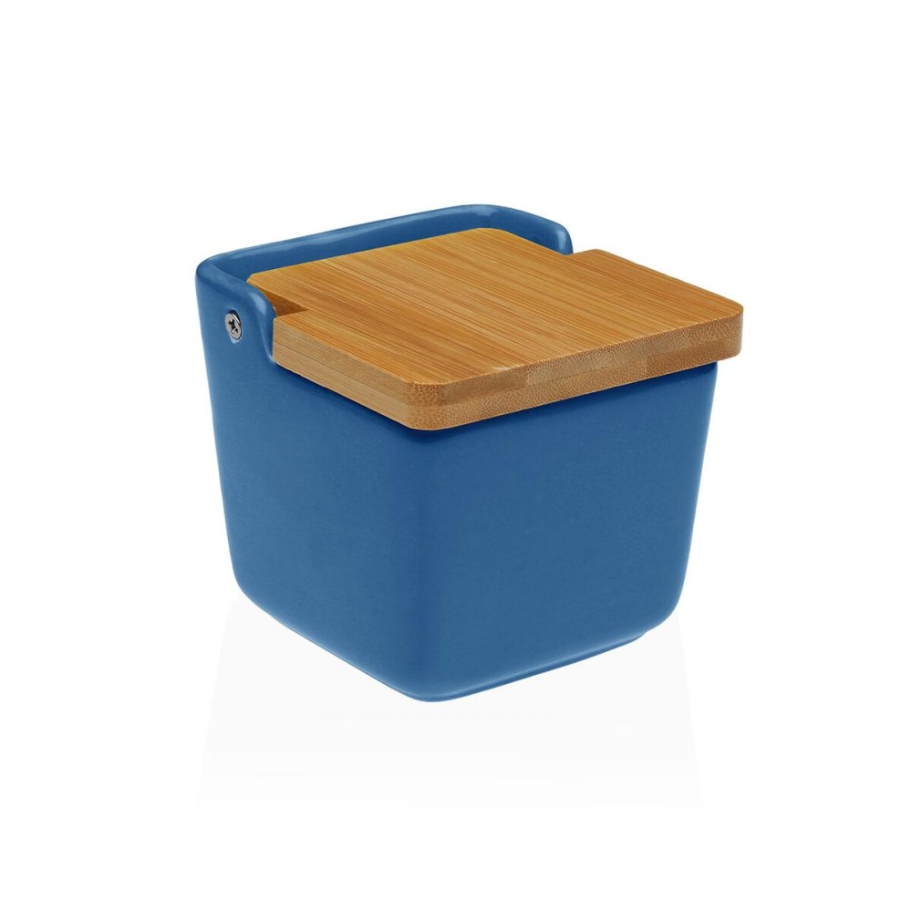 Salzstreuer mit Deckel Versa Blau aus Keramik 8,8 x 8,5 x 8,8 cm