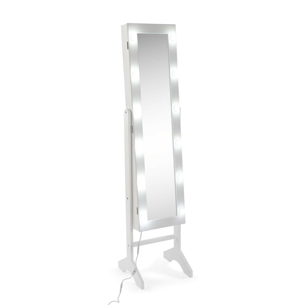 Wall mirror Versa White Mirror MDF Wood 35 x 153 x 35,2 cm Jewellery Stand