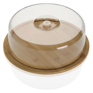 Plateau avec couvercle Versa Transparent Bambou polystyrène Bois MDF