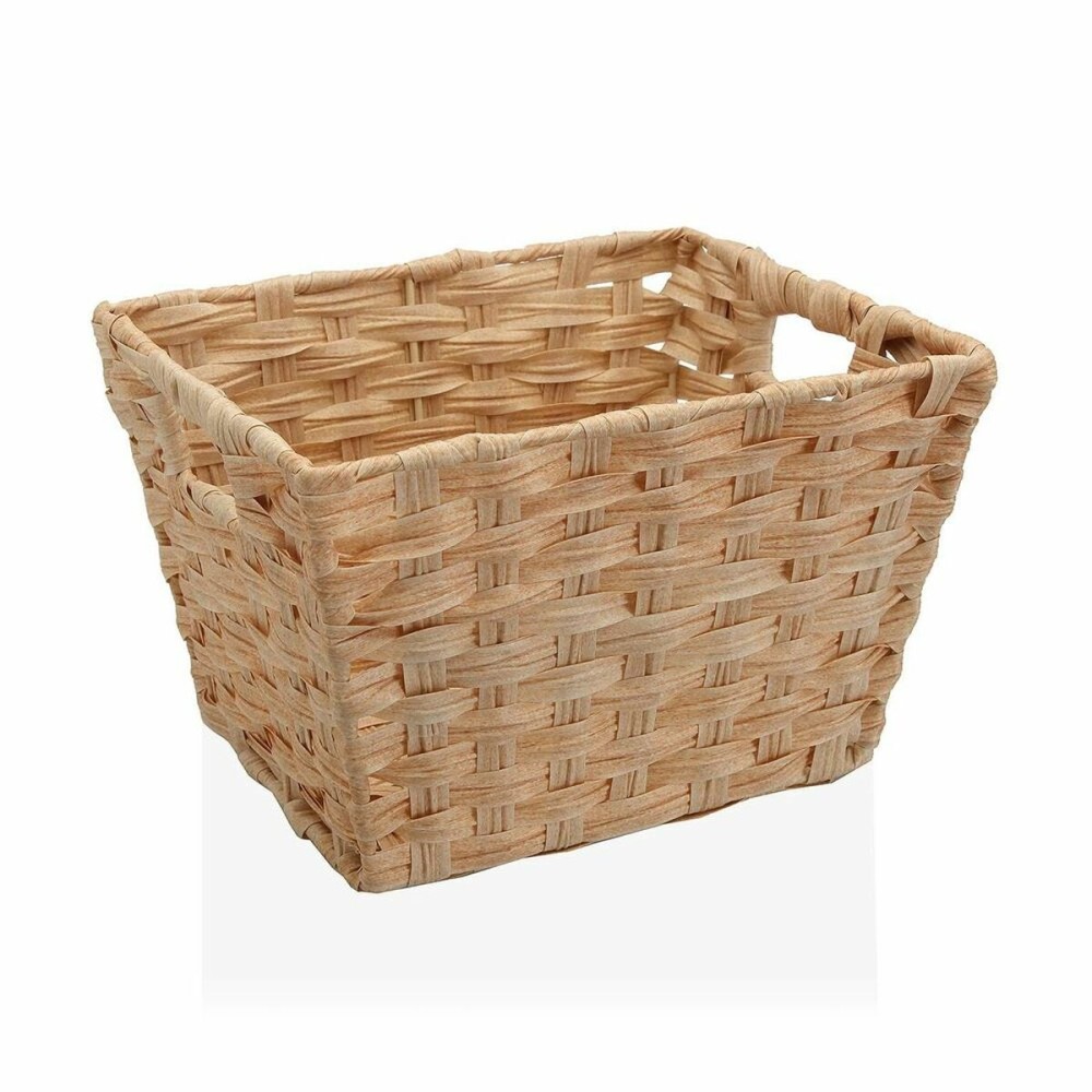 Mehrzweckkorb Versa 24 x 19 x 29 cm Mit Griffen Beige