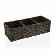Panier Multi-usages Versa 15,2 x 10,2 x 35,6 cm 3 Compartiments Marron