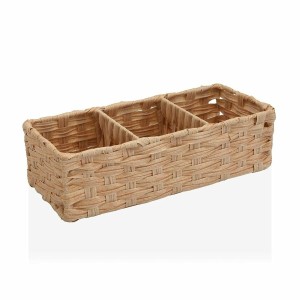 Mehrzweckkorb Versa 15,2 x 10,2 x 35,6 cm 3 Fächer Hellbraun