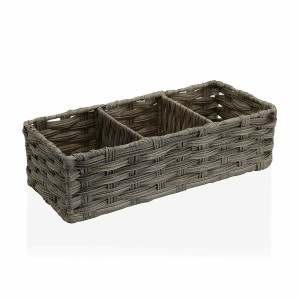 Mehrzweckkorb Versa 15,2 x 10,2 x 35,6 cm 3 Fächer Grau
