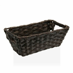 Panier Multi-usages Versa 17 x 11,5 x 29 cm Avec des poignées Brun foncé