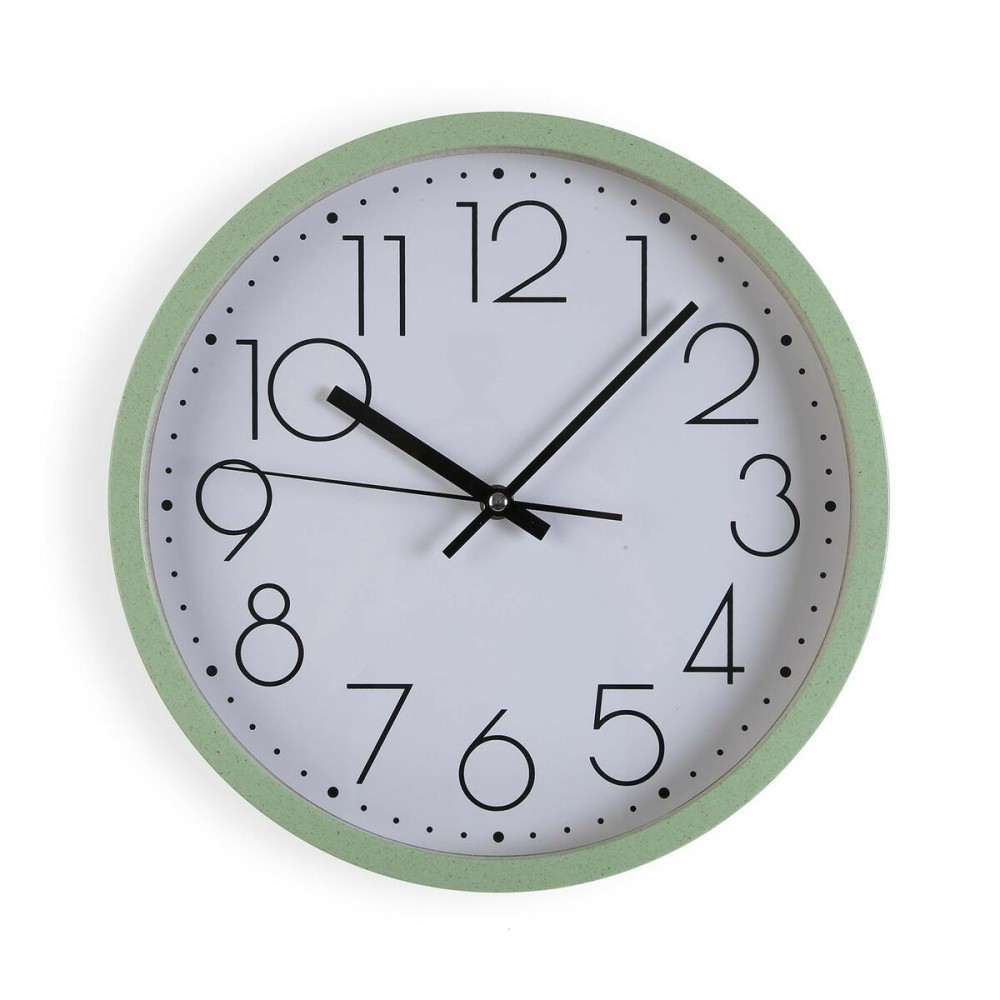 Horloge Murale Versa Vert Bois 4,2 x 30 x 30 cm
