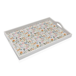 Schale Versa Holz MDF 30 x 5 x 45 cm Blomster
