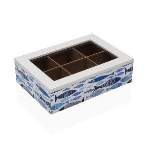 Teebox Versa Aqua 2 Holz 17 x 7 x 24 cm