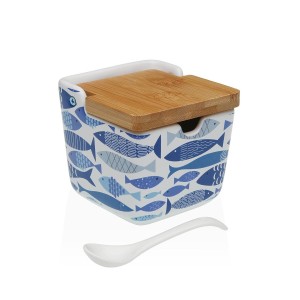 Zuckerdose Versa AQUA 2 aus Keramik 8,8 x 8,5 x 8,8 cm
