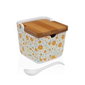 Zuckerdose Versa Clivia aus Keramik 8,8 x 8,5 x 8,8 cm