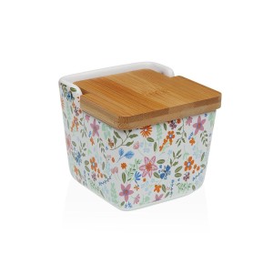 Salzstreuer mit Deckel Versa aus Keramik Blomster 8,8 x 8,5 x 8,8 cm