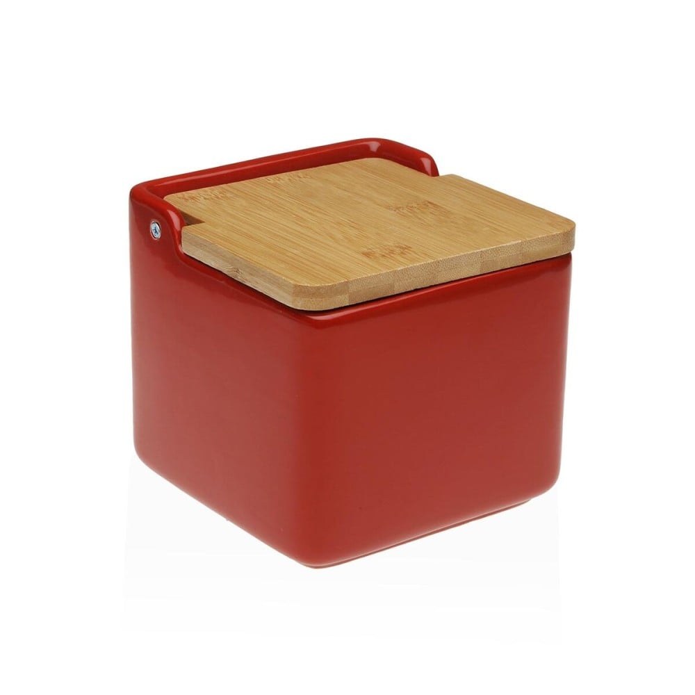 Salzstreuer mit Deckel Versa Rot aus Keramik 12,2 x 11,5 x 12,2 cm