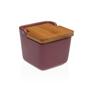 Salzstreuer mit Deckel Versa BURGUNDY aus Keramik 8,8 x 8,5 x 8,8 cm