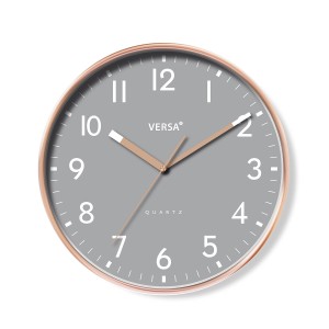 Wanduhr Versa Grau Kunststoff 4 x 30 x 30 cm