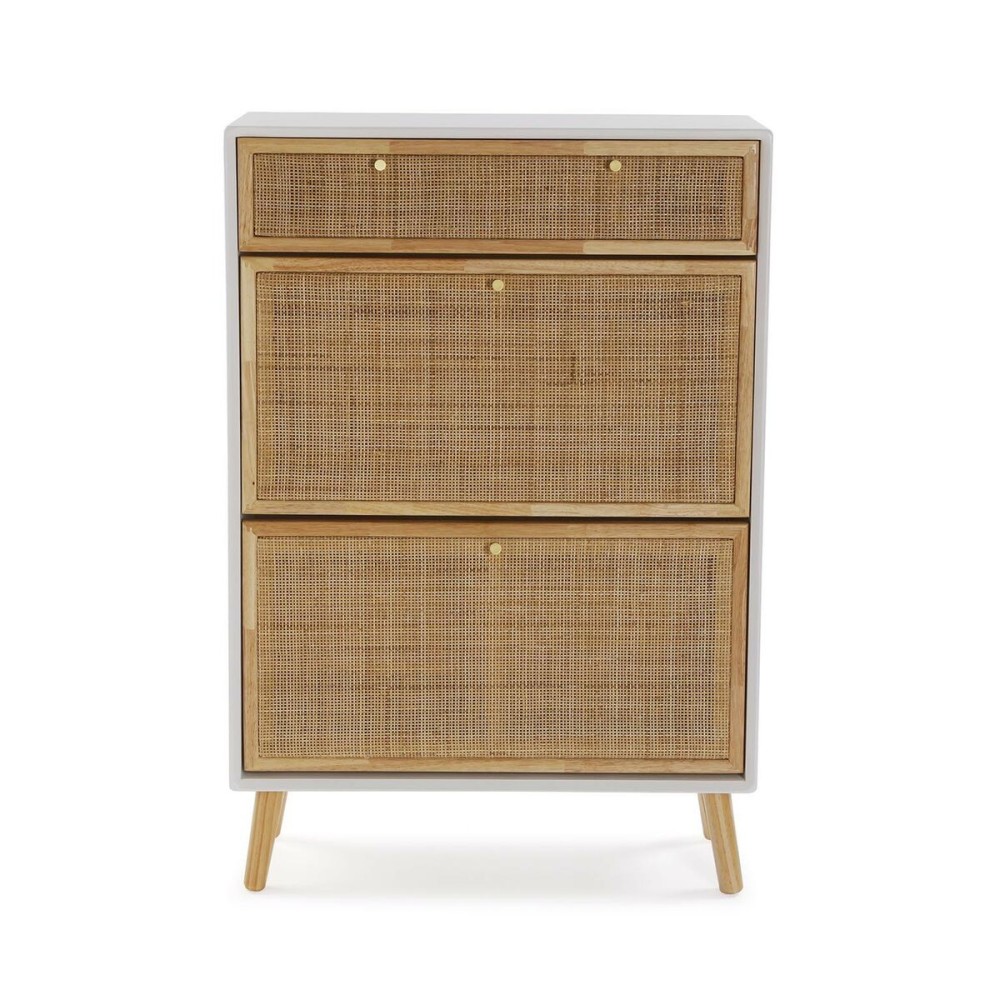 Schuhschrank Versa Vega Rattan Paulonia-Holz 25,5 x 106 x 70 cm