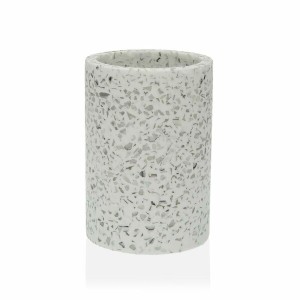 Support pour brosses à dents Versa Blanc Résine (7,3 x 10,4 x 7,3 cm)