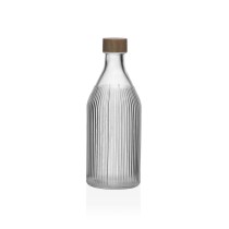 Bouteille Versa verre Aluminium Rayures 1 L 9,8 x 25,1 x 9,8 cm