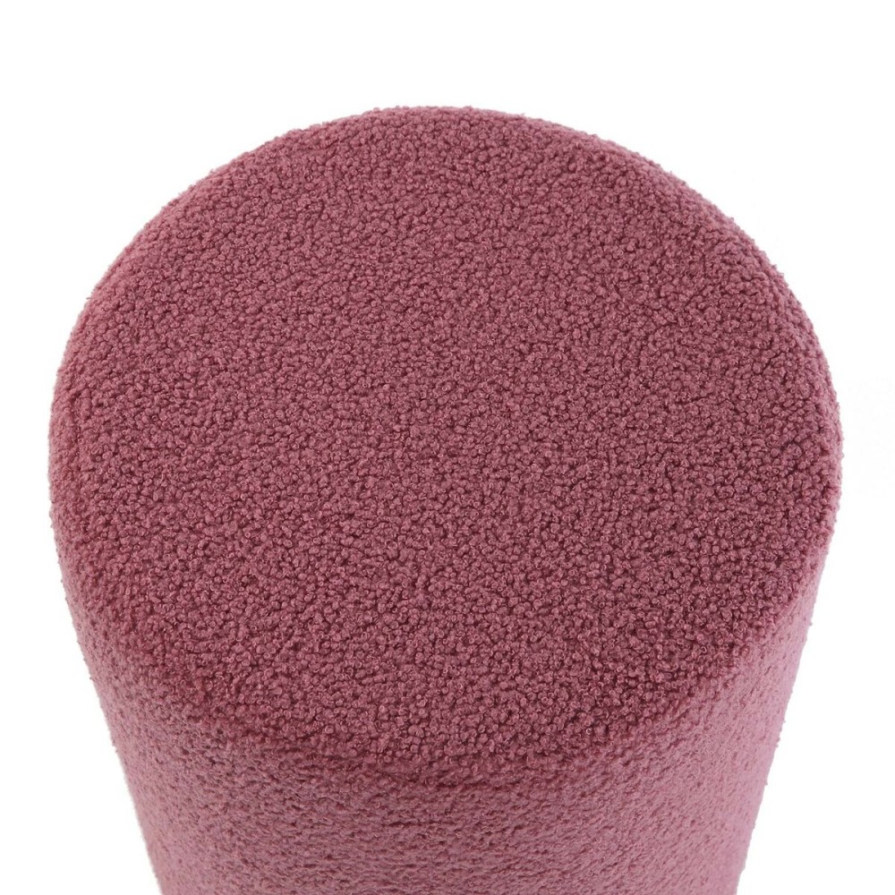 Tabouret Versa Rose Bois Textile 33 x 47 x 33 cm