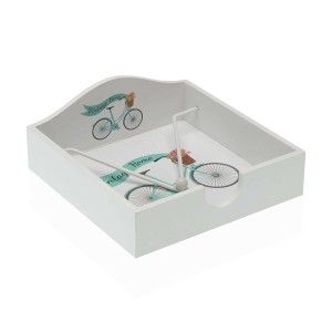 Serviettenring Versa Holz 18 x 7 x 18 cm Fahrrad