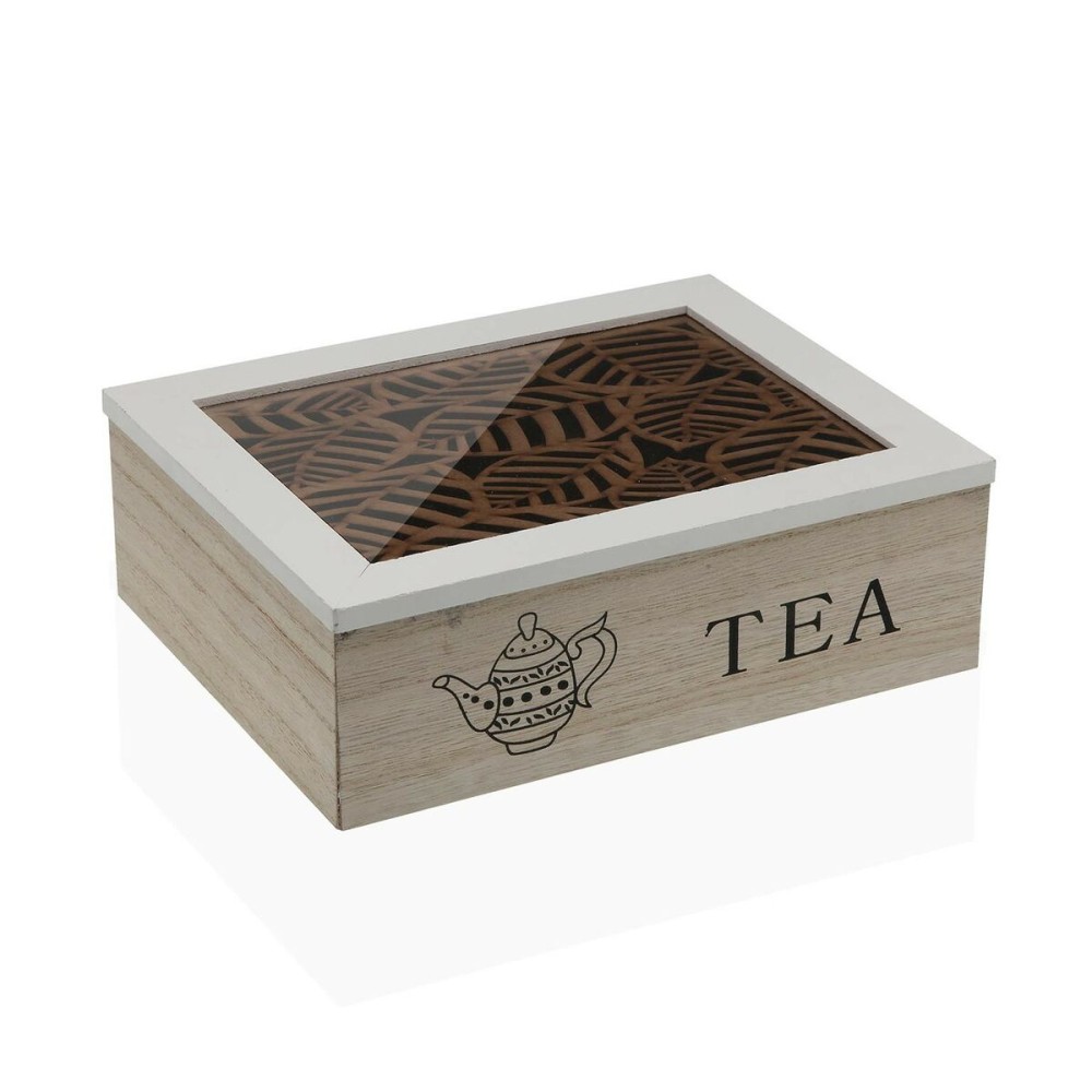 Boîte pour infusions Versa Volets Bois MDF 23 x 7,5 x 17,5 cm