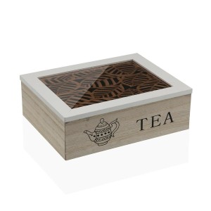 Boîte pour infusions Versa Volets Bois MDF 23 x 7,5 x 17,5 cm