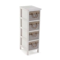 Chest of drawers Versa Tabo Textile Paolownia wood 32 x 81 x 26 cm
