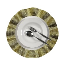 Untersetzer Versa Gold Kunststoff 38 x 38 cm