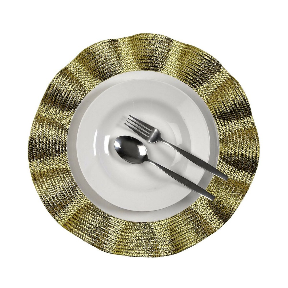 Table Mat Versa Golden Plastic 38 x 38 cm
