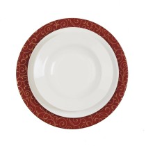 Dessous d'Assiette Versa Serpentine Rouge Métal 33 x 1,5 x 33 cm