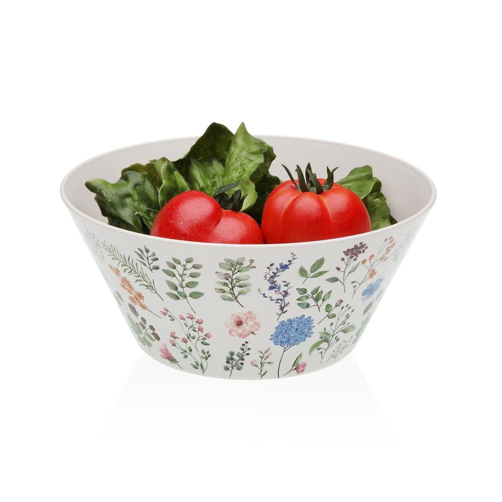 Salad Bowl Versa Polyethylene RPET Ø 10,9 cm Flowers