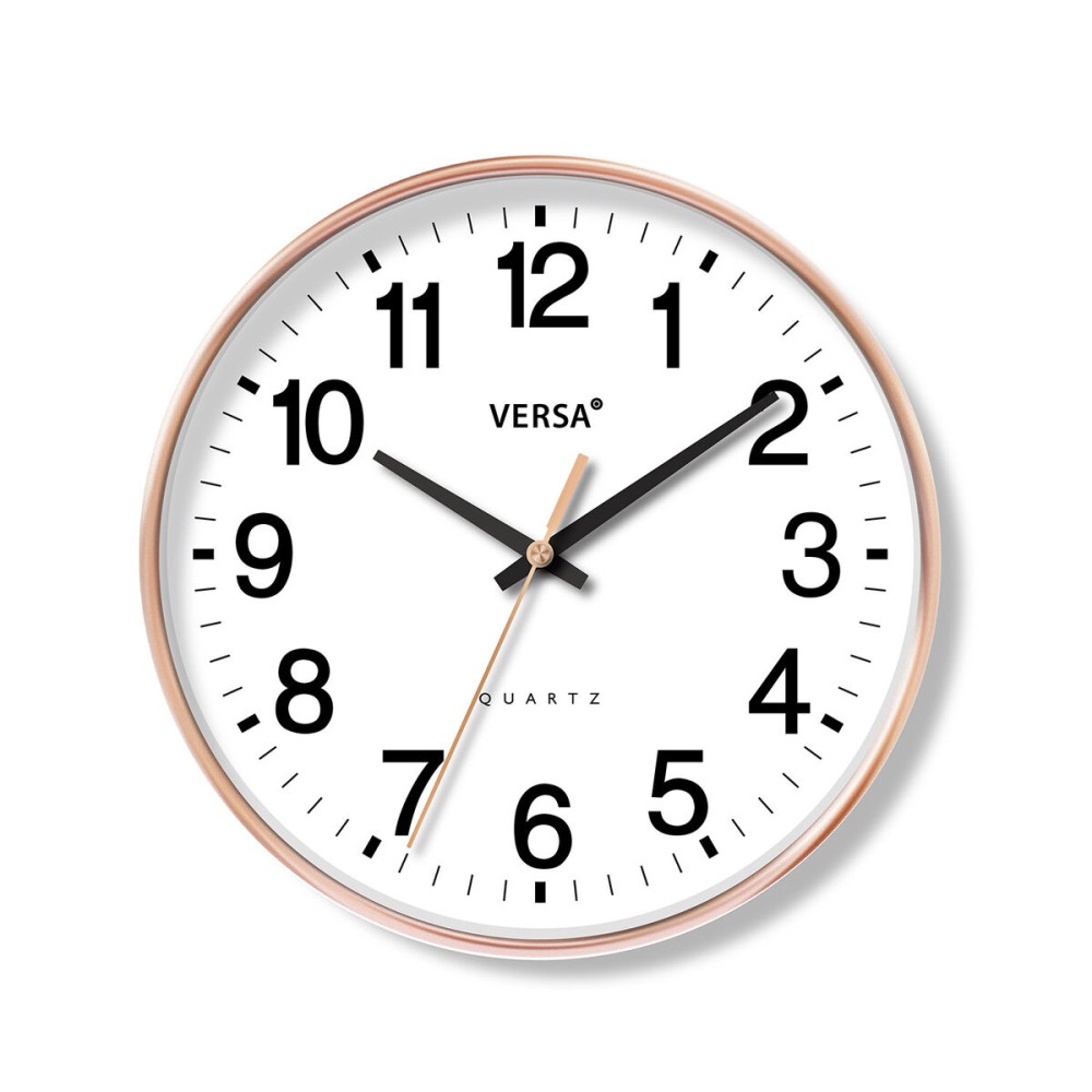 Horloge Murale Versa Blanc Plastique 4,3 x 30 x 30 cm