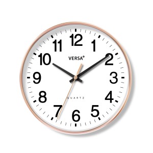 Horloge Murale Versa Blanc Plastique 4,3 x 30 x 30 cm