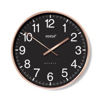 Wanduhr Versa Schwarz Kunststoff 4,3 x 30 x 30 cm