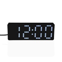 Pendule Réveil Versa Blanc Noir