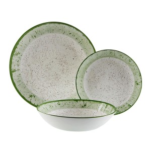 Tableware Versa Green Porcelain 18 Pieces