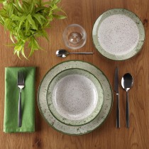 Geschirr Versa grün Porzellan 18 Stücke