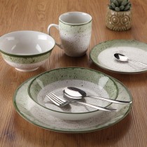 Assiettes Versa Vert Porcelaine 18 Pièces