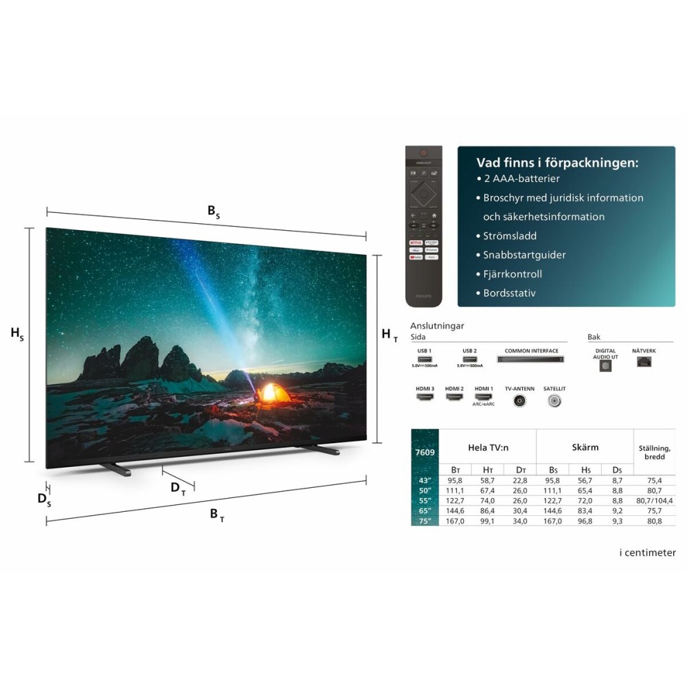 Smart TV Philips 43PUS7609/12