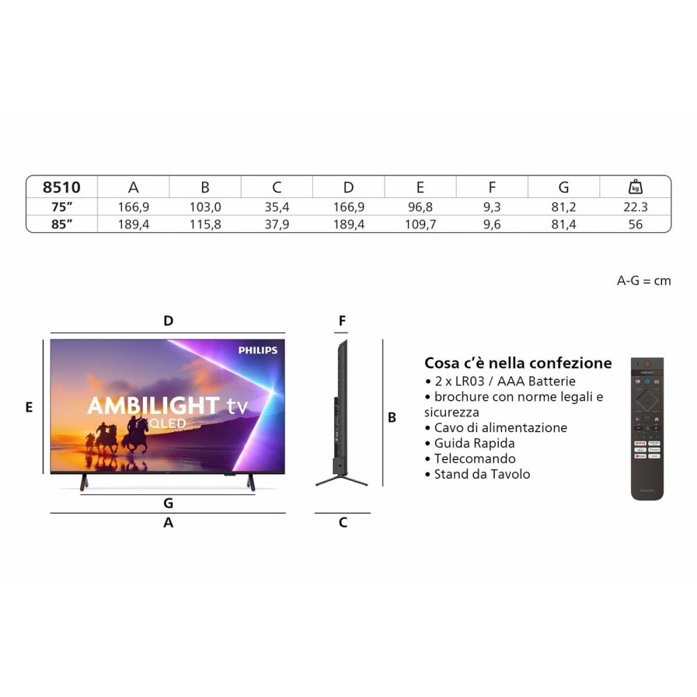 TV intelligente Philips 75PUS8510/12