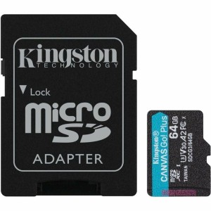 Carte Mémoire Micro SD avec Adaptateur Kingston CANVAS Go! Plus 64 GB