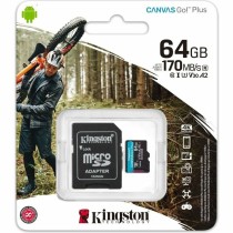 Carte Mémoire Micro SD avec Adaptateur Kingston CANVAS Go! Plus 64 GB