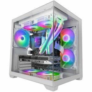 Boîtier mini-tour Micro ATX / ITX Mars Gaming MCVIEW2W Blanc