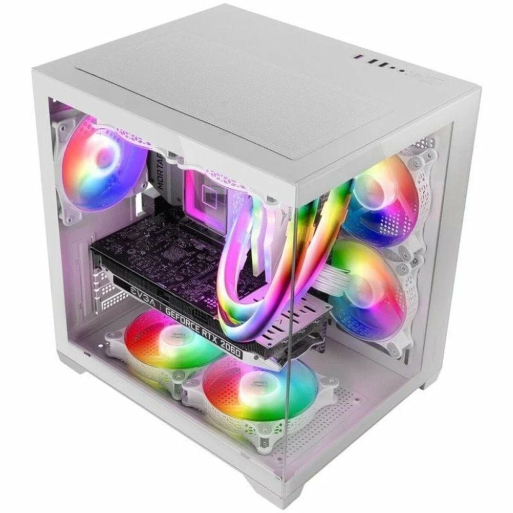 Mini-Tower Gehäuse Mikro ATX / ITX Mars Gaming MCVIEW2W Weiß