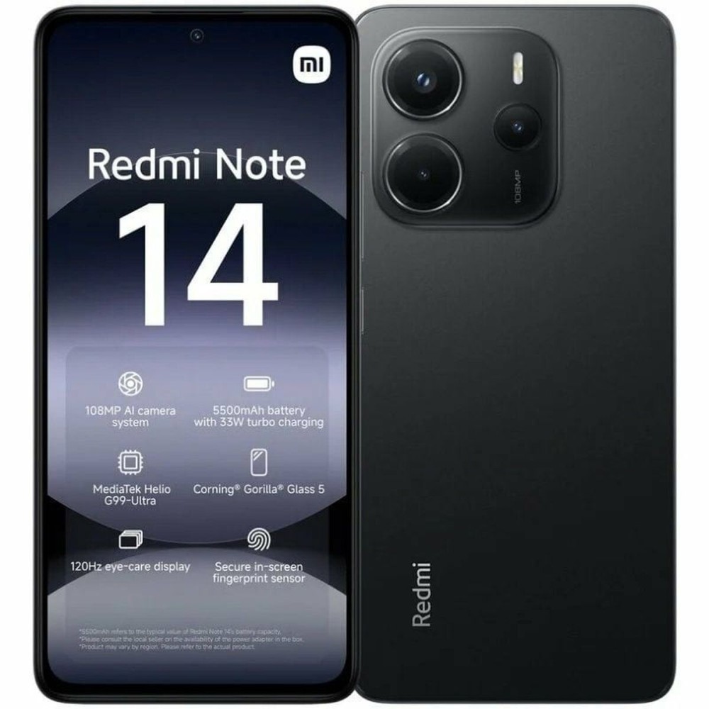 Smartphone Xiaomi Redmi Note 14 Octa Core 6 GB RAM 128 GB Schwarz 6,67"