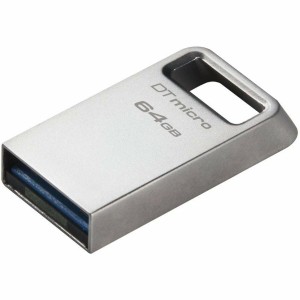 USB Pendrive Kingston DataTraveler Micro 64 GB Schwarz Silberfarben